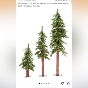 Vickerman Artificial Alpine Christmas Tree Set